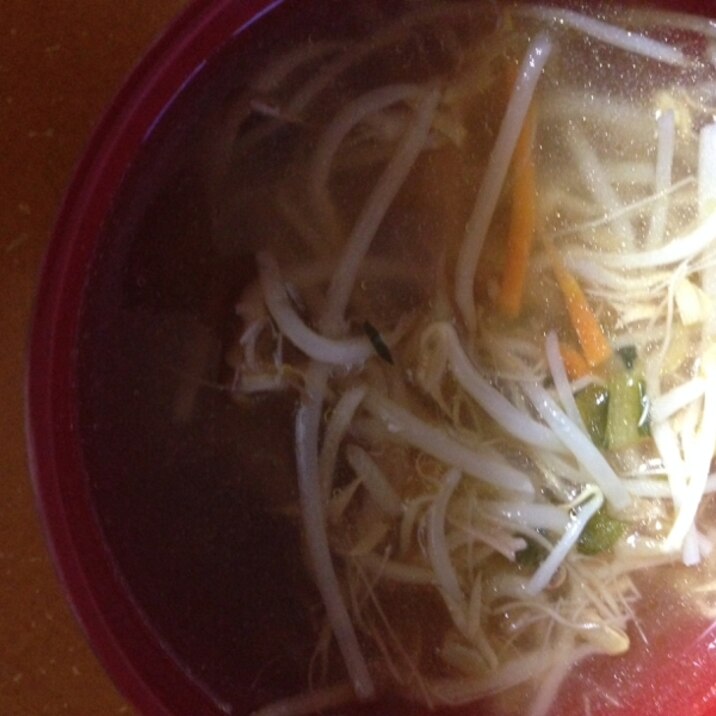 もやしの、中華風スープ(*^^*)